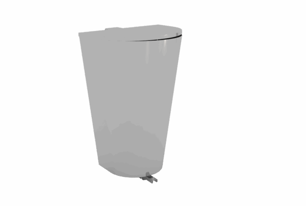 SEMICIRCULAR GARBAGE BIN