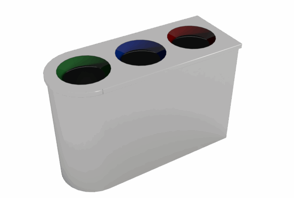 SEMICIRCULAR GARBAGE BIN